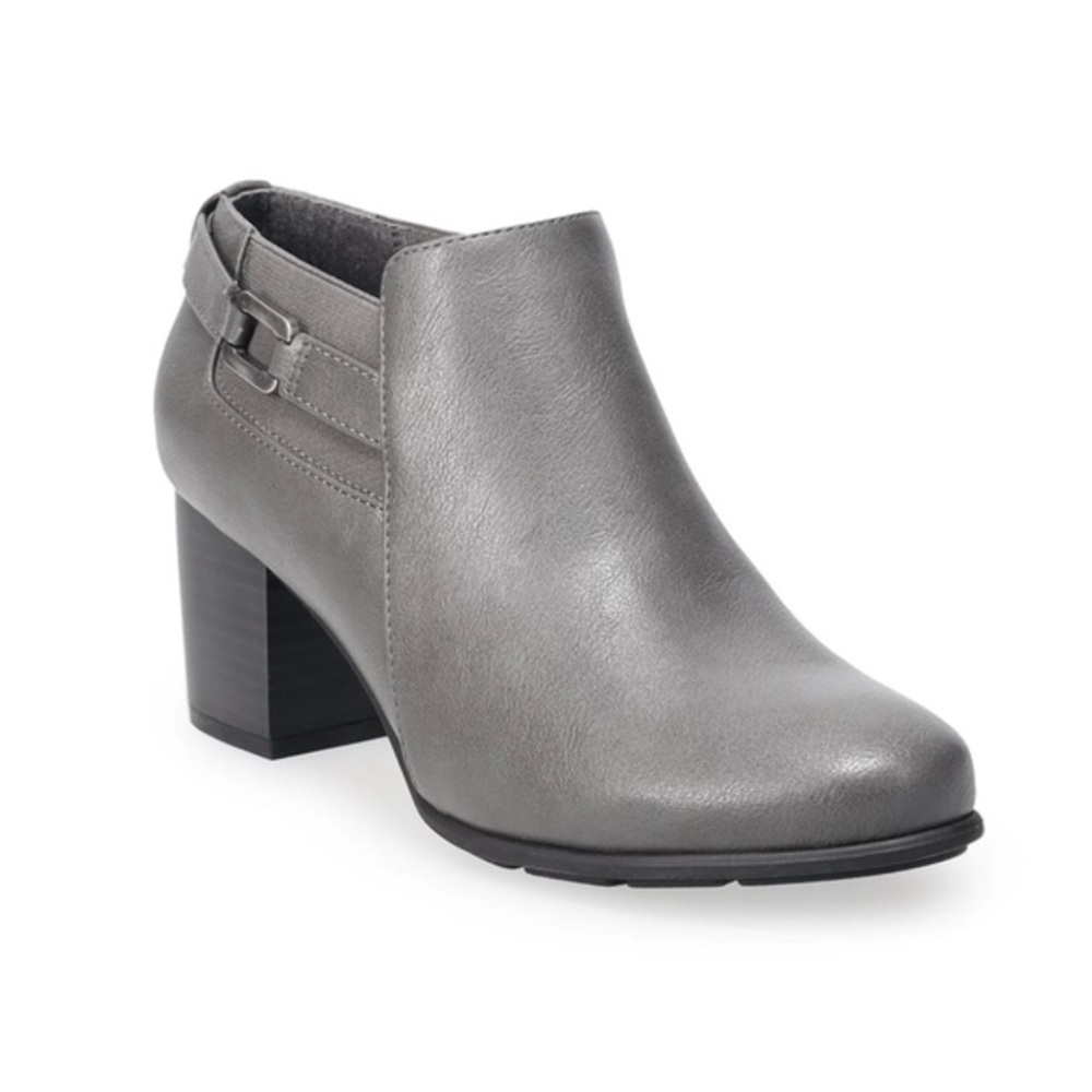 Brand New Gray Ankle Boots with 2.25 Inch Heels, Size 10, New in Box, NWT